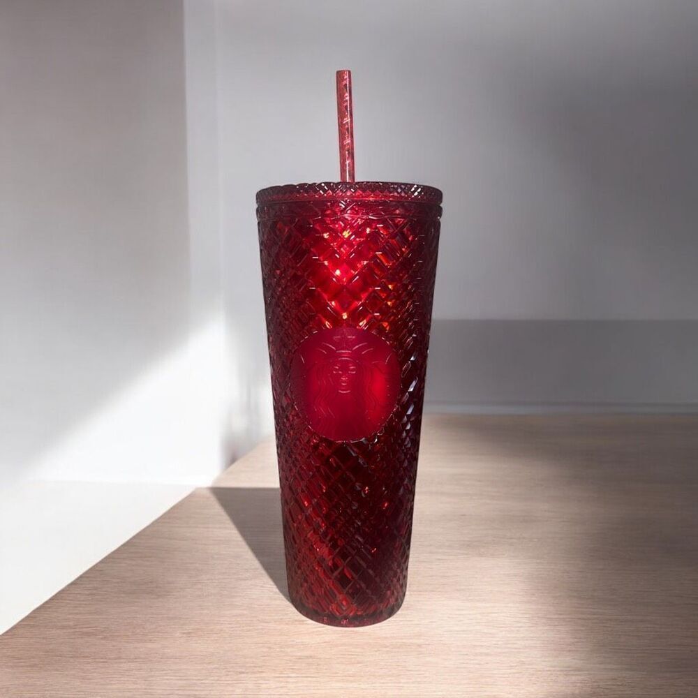✨Starbucks Christmas Holidays Red Diamond Prism Crystal Venti 24oz Tumbler✨